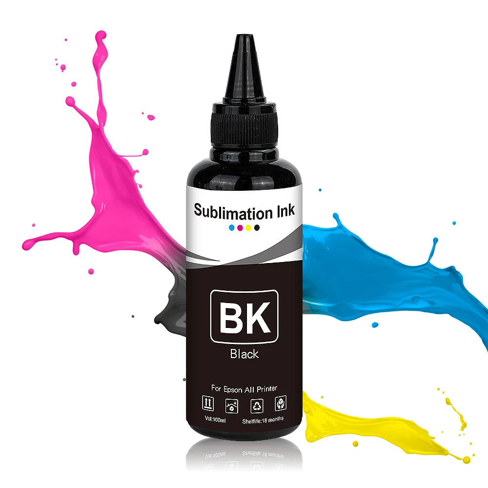 100ml Sublimation Ink 4 Colors/Set for Epson All Printer ET-3700 ET-3800 ET-3850 ET-4800 ET-4810 ET-4850 ET-7700 Printer Ink