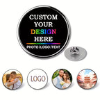 Custom Photo/Text/Logo Badges - Personalised Photo Badges - Badges Customisable with Your Own Images and Text