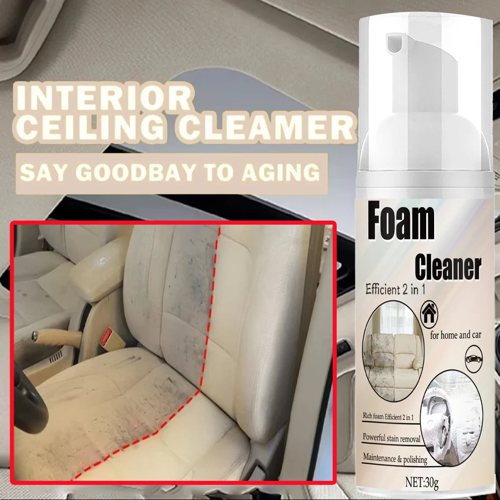 Multifunctional Foam Cleaner Car Interior Stain Removal and Cleaning Leather Seat Home Foam Cleaner Spray Maintenance Wash