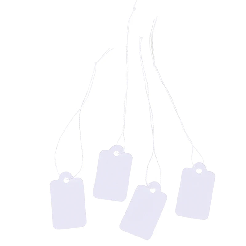 300Pcs label tie string strung ticket jewelry merchandise display price tags