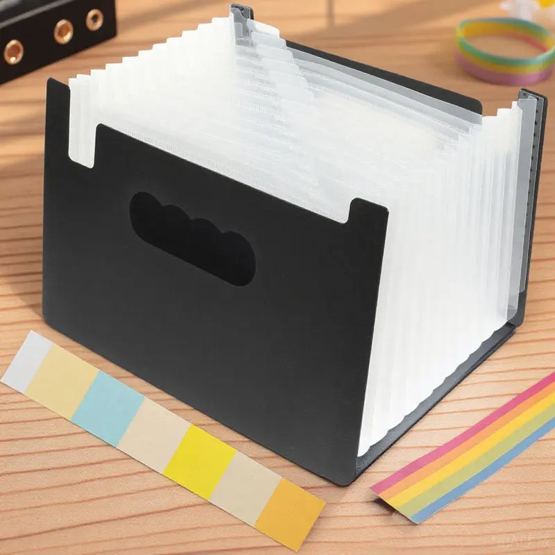Fine Workmanship PP Accordion File Folder Keeps Documents Receipts Coupons Cards Organized Portable Office Supply Convenient