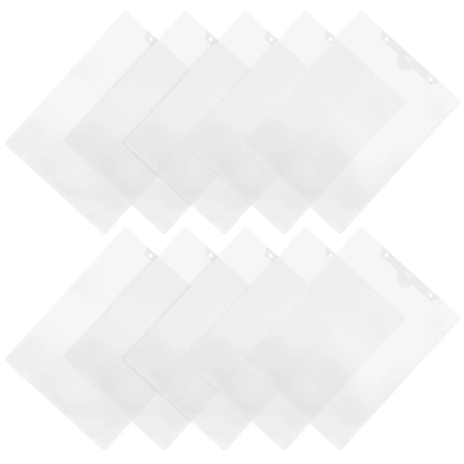 10Pcs Clear PP Plastic File Folder Sleeve Hanging Document Organizer for Office Study Paper Storage Portable File Container A4
