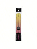 20cm/15cm Flexible Soft Ruler Gradient Rainbow Color Style Dual Unit Measurement in Cm and Inch  for Office Students School Use