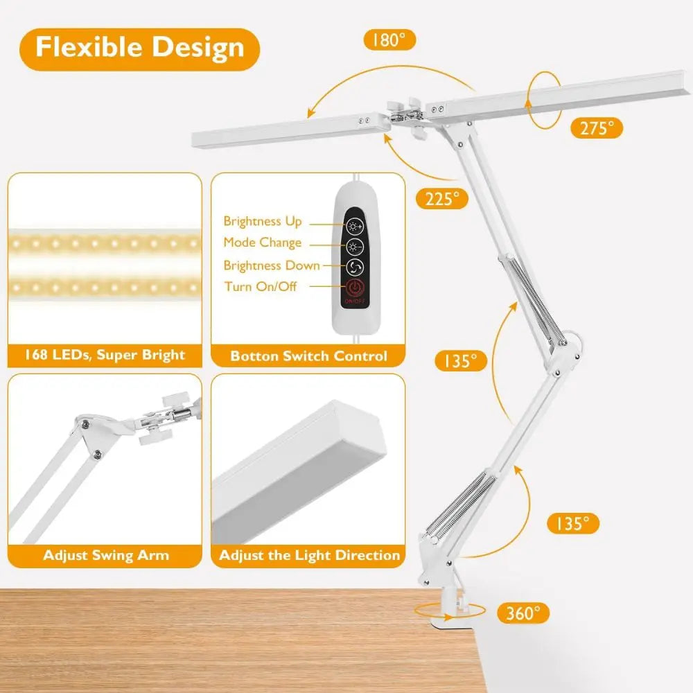 LED Desk Lamps Stepless Dimmable Led Computer Monitor Light USB Table Lamp for Office Study Reading Lighting Fixture