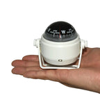 For Boat Yacht Car Waterproof Navigation Compass With Electronic LED Light White/Black Marine Sea Pivoting Marine Compass