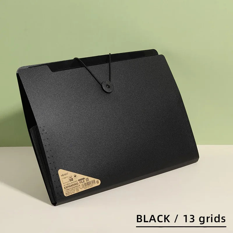 Three Colors Horizontal A4 Folder Students Office Business Trip Multi-layer Large Capacity 5/8/13 Layers Storage Organ Bag
