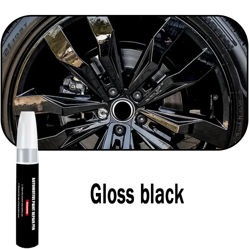 Automotive Wheel Touch-Up Pen Paint Repair Pen Gloss Black Matte Black Silver Grey Automotive Paint Care Accessories