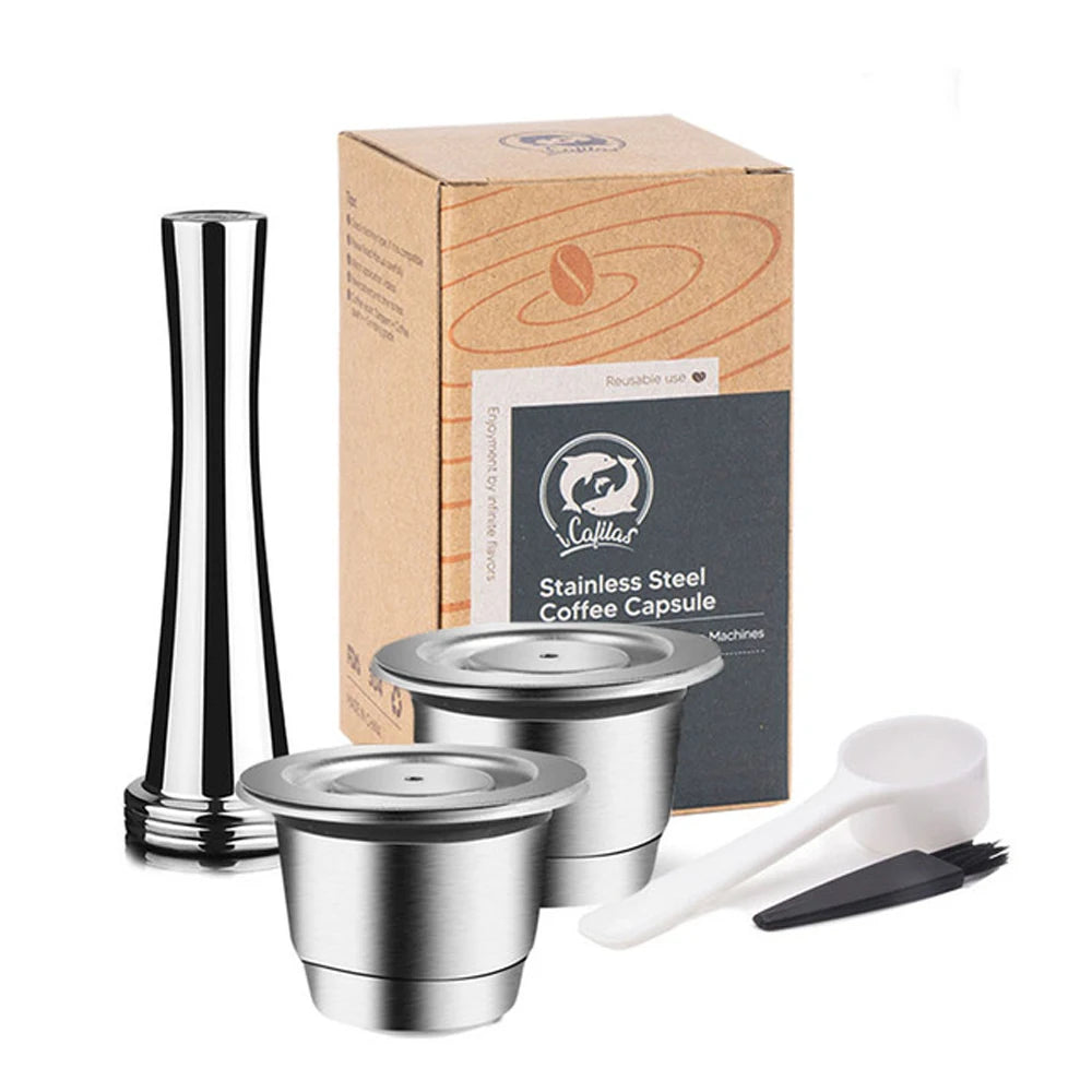 Capsule For Nespresso Reutilisable Inox Refillable Capsule Crema Reusable Refillable Coffee Filter Nespresso Essenza Mini