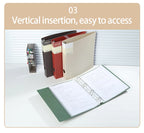 Clear PP A4 File Folder 4-Hole D-Ring Punch Binder Quick-Lock Lever Arch File - Hanging File Folders for Organizing