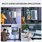 LEAPLIGHT Aluminum Alloy Laptop Stand Horizontal Vertical Screen Clamp Portable Holder W/ Arca Swiss Plate 1/4' Screw for Tripod