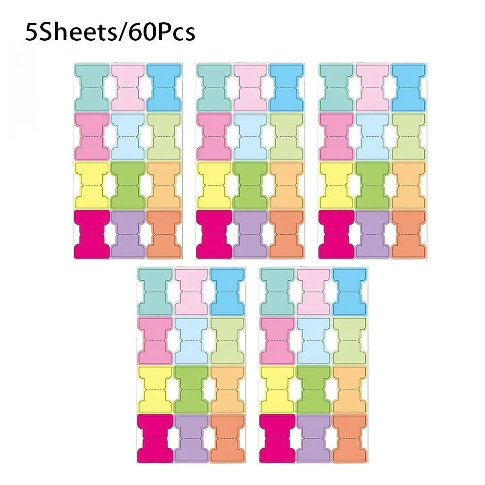 60/120Pcs File Tabs Flags Index Label Sticker Personalized Planner Office Stationery Self-adhesive Paper Tabs Repositionable