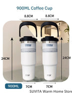 Tyeso Tumbler Coffee Cup Stainless Steel Vacuum Thermal Insulated Mug Large Capacity Double Drink Car Water Bottle Travel Mug