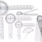 Protractor Goniometer  Goniometer Set PVC Transparent Clear Scale Wear Resistant Angle Ruler for Orthopedics