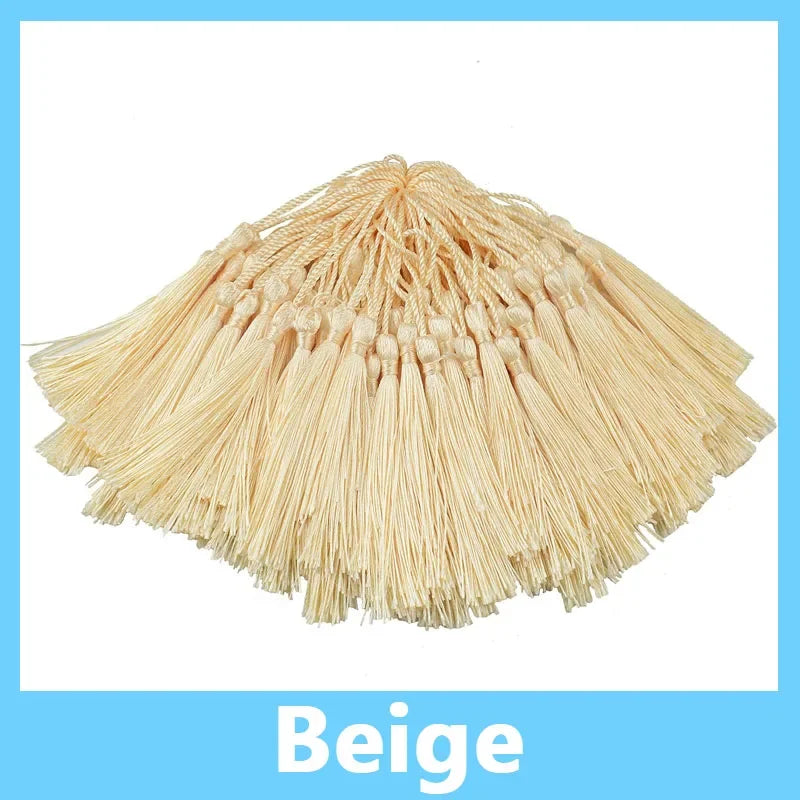 100pcs/Pack 13cm Tassel Silk Fringe Silky Floss Bookmark Tassels Mini Tassels for DIY Craft Jewelry Making Souvenir Bookmarks