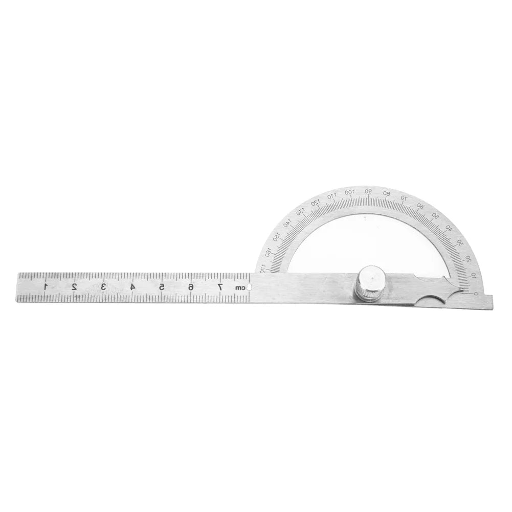 Angle Finder Ruler 0-180 Degree Stainless Steel Protractor Goniometer Angle Finder Gauge 15cm Ruler Stainless Steel Angle Finder
