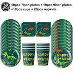 Jurassic Dinosaur Party Dinosaur Fossil Disposable Tableware Plate Cup Napkins Dinosaur Theme Birthday Party Decor Supplies