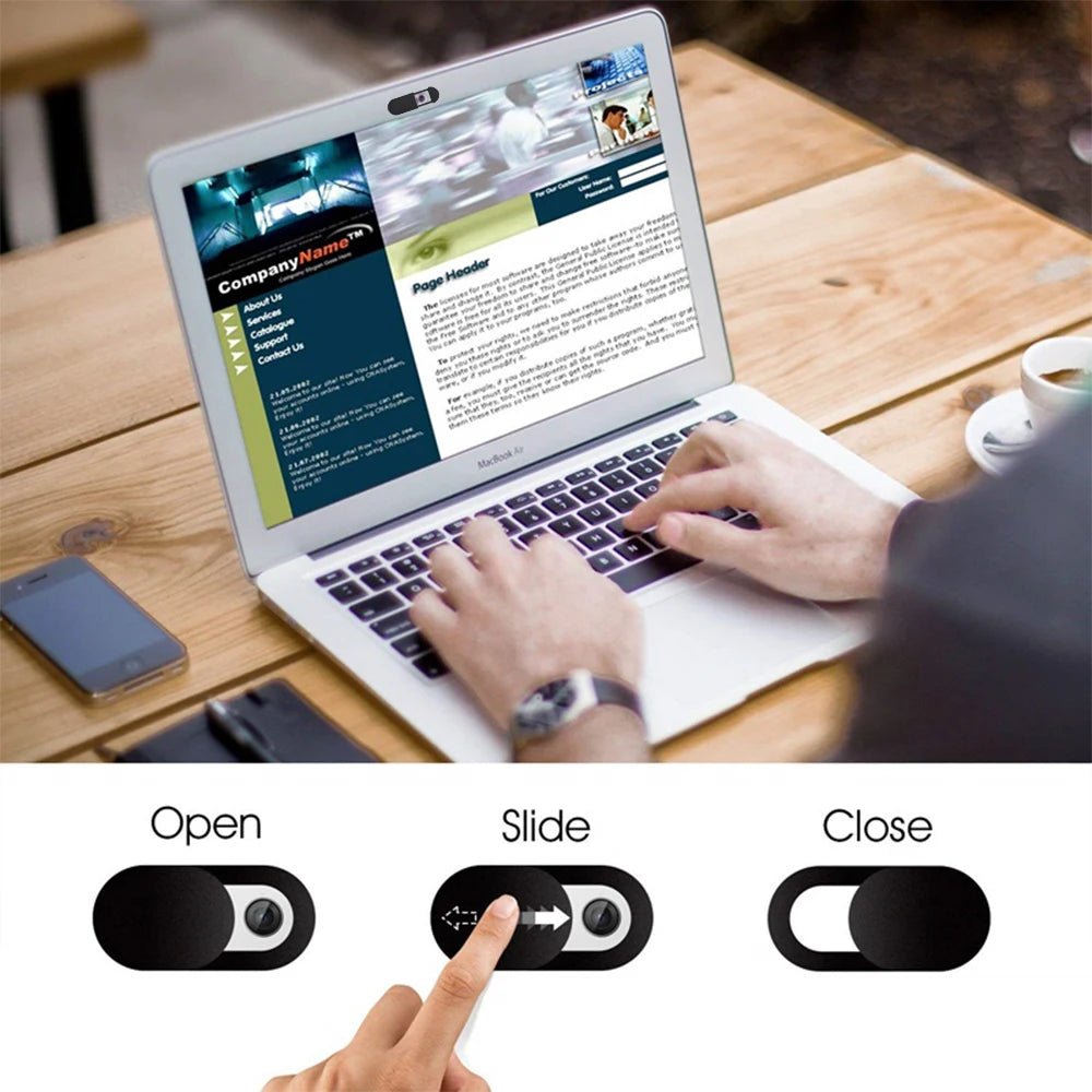 3Pcs/Pack Webcam Cover Slider Shutter Multiple Styles Universal Privacy Security Camera Sticker For Laptop Phone Tablet Computer