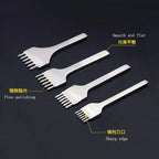 3/4/5/6mm Spacing Punch Tool For Leather Hole Punches Tool Lacing Stitching Sewing DIY Leather Craft Tools 1/2/4/6 Prong