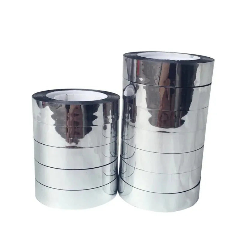 50M Glitter Slim Gold Silver Foil Washi Tapes Self-Adhesive Wrapping Shiny Wrapping Cookie Jars Packaging Tape Twist Tie Line