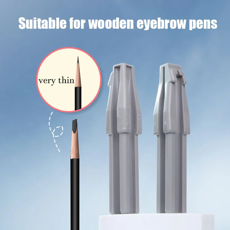 Eyebrow Pencil Sharpener 2 in 1 Duckbill-Shape Eyebrow Sharpener Auxiliary Tool Peel Off Brow Pencil for Sharpening Brow Pen Tip