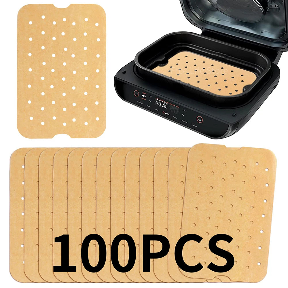 Air Fryer Parchment Paper for FG551 Ninja Foodi Smart XL 6-in-1 Indoor Grill Non-stick Perforated Airfryer Liner Baking Tools