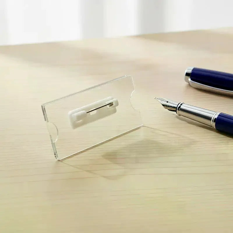 10/20/30Pcs Name Tag Blank Name Badges, Acrylic Material, Pin & Magnet Backing, Ideal for Conferences, Events, Office, Reusable