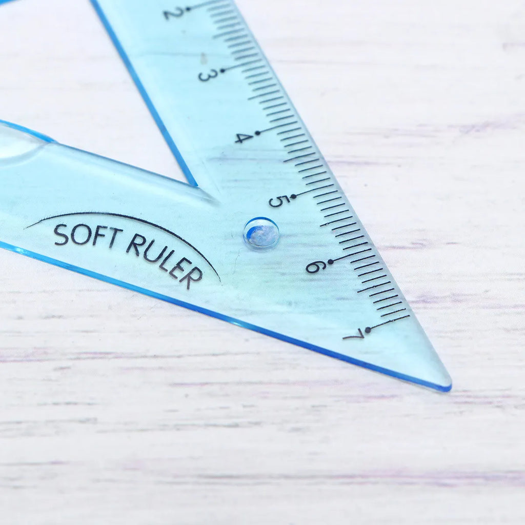 4Pcs Flexible Bendable Rulers Set Student School Supplies Geometry Tool Kit with Straight Ruler Protractor