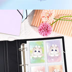 Heavy Duty A5 Card Binder W/ 55mm Large D-Rings 3-Ring Thick Photo Card Album W/ Elastic Band for K-pop Collection
