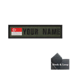 1PC 10cmX2.5cm Custom Name Flag Patch Stripes Badge Iron On Or Hook Loop Armband Germany Luxembourg Armenia Serbia green