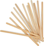 100/300Pcs 5.5Inch Disposable Wooden Coffee Stirrers Individually Wrapped Tea Drink Cocktail Mixer Swizzle Sticks Round End