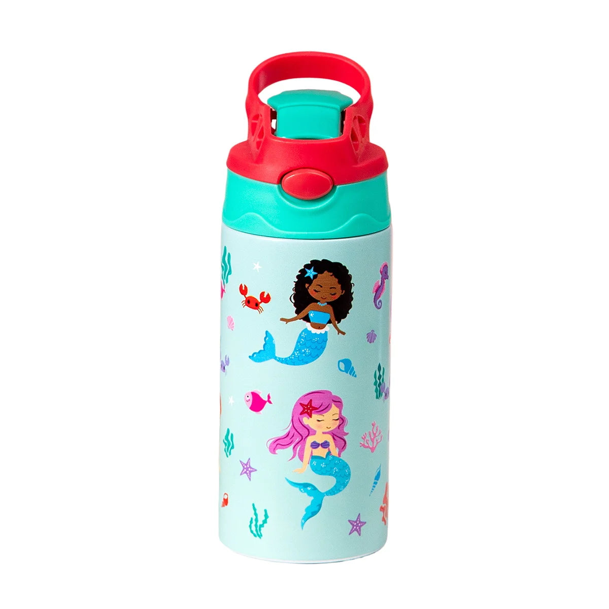12OZ/350ml Cartoon Pattern Thermos Cup Stainless Steel Insulated Bottle Cute Thermos Kettle Outdoor Portable Handheld Cup