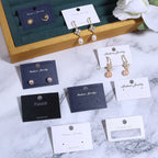 20Pcs/lot Earring Display Cards Earrings Packaging Card Hanging Hook 925/Blank Silver Mark Jewelry Storage Price Tag Supplies