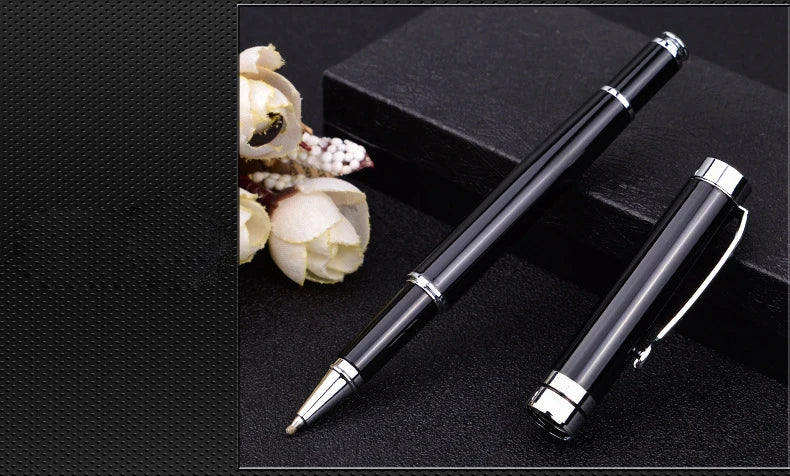 Luxury Metal Shell Business Office School Supplies Ballpoint Pens for Writing Rollerball Pen Customized Logo Name Gift