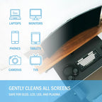 Screen Cleaner Spray & Cloth Kit - Safe for LED, LCD, OLED TVs, Monitors, Laptops & Car Displays - Streak-Free Cleaning Solution