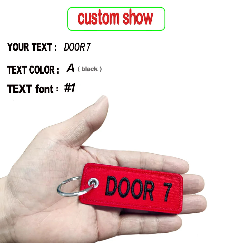Personalized Name Customization Embroidery Patches, Car, Motorcycle, Backpack, Door Lock, Key-Chain Tag