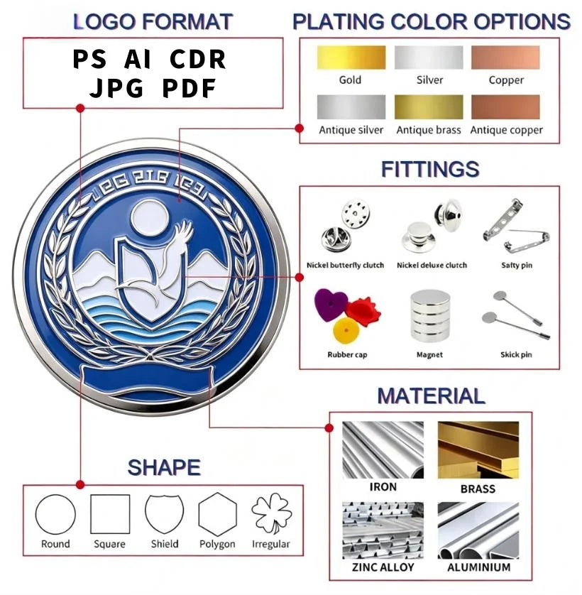 Custom Name Blank Plastic Magnetic Name Tags With Logo for Hotel School Restaurant Professional Identity Badge with Brand Logo