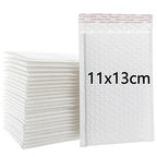 10pcs White Waterproof Bubble Mailers Protective Padded Poly Envelopes Self Seal Mailing Bags for Fragile Items Cosmetic Samples