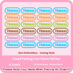 Custom Thermal Embroidery Iron Name Tag Sticker Personalized Washable Sewing Clothing Children Stickers Clothes Babysuit Labels