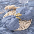 12 PCS Gauze Table Napkins 20x20 Inch Soft Cheesecloth Wrinkled Dinner Napkins for Weddings Party Reception Anniversary
