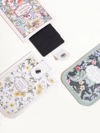 1PC Oil Painting Floral Pattern Card Holder,Pull-Out Multi-Card Slots,Suitable for ID Cards,Bank Cards, Business CardsStorage