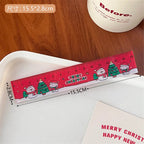 1 Piece Lytwtw's Cute Animals Straight Kawaii Christmas Ruler Tools Stationery Cartoon Drawing Office School Measuring