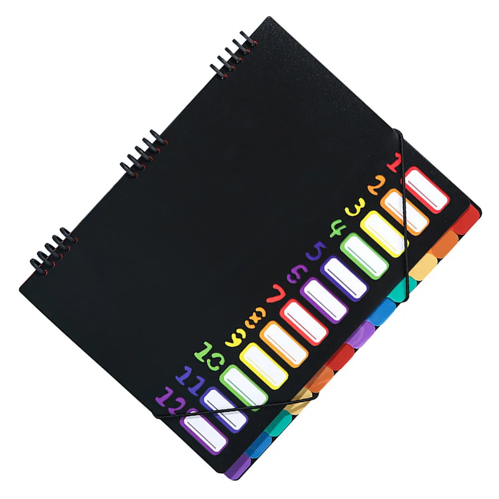 24 Pockets File Folder Organizer A4 Plastic Expanding Accordion Document Folder Elastic Band Closure Office School Home Filing