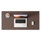 Desk Pad Protector, Mouse Pad, Office Desk Mat, Non-Slip with Stitched Edges PU Leather Desk Blotter for Office Home School