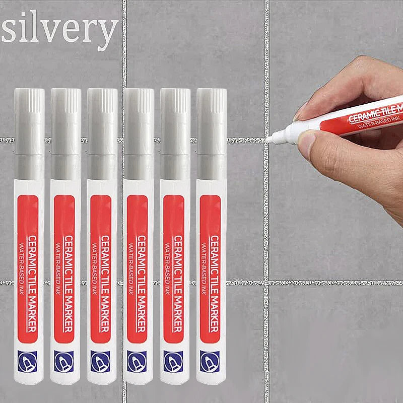 3PCS Tile Marker Tile Grout Repair Tile Grout RepairTiles Marker Joint Feeding Pen Tiles Paint Pen Erasable Whiteboard Marker