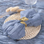 12 PCS Gauze Table Napkins 20x20 Inch Soft Cheesecloth Wrinkled Dinner Napkins for Weddings Party Reception Anniversary