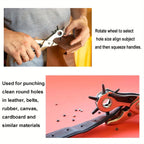 Leather Belt Hole Punch Plier Kit Hole Eyelet Puncher Sewing Machine Bag Watchband Strap Household Leathercraft Hand Tools Set
