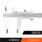 CNC Vernier Calipers 530-104 0-150mm 300mm Stainless Steel Inside Outside Depth Step Measurements Metric 6" 0-200mm Range