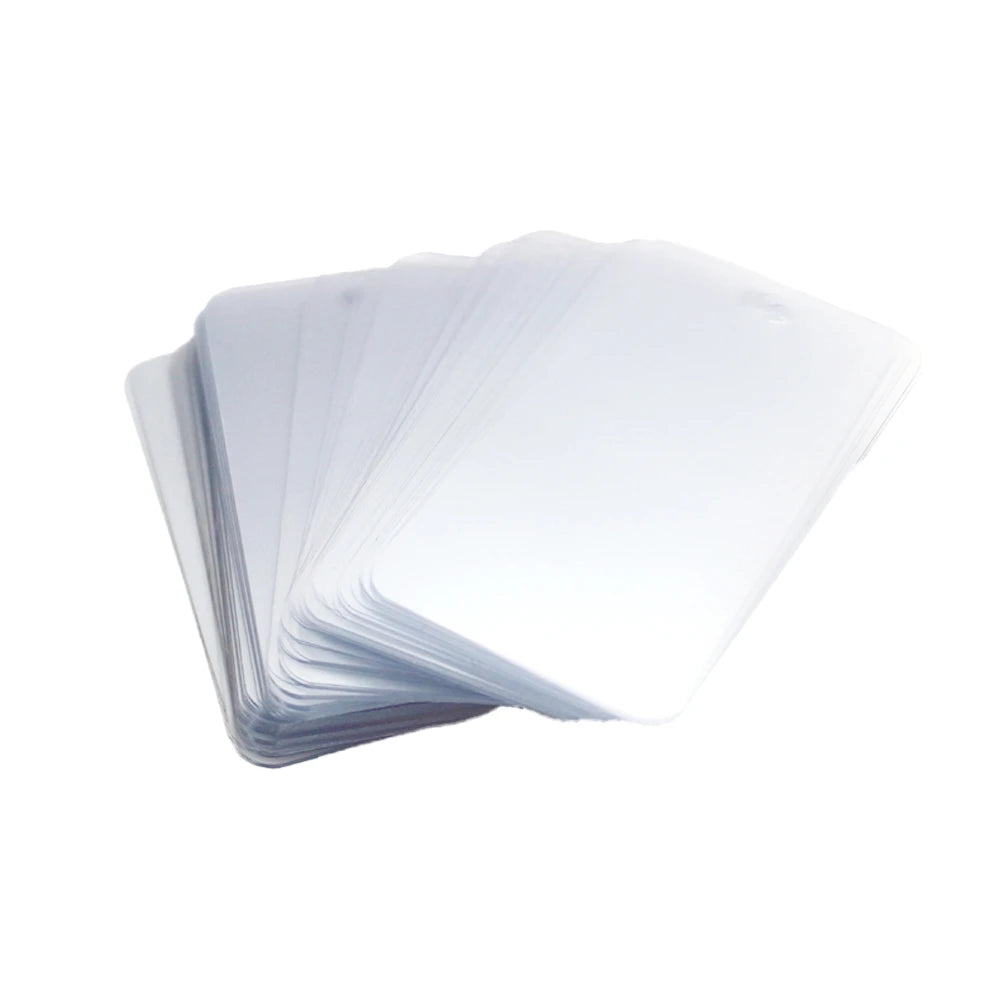 50pcs 4x6/5x9cm Rectangle Blank Plastic Tags Blank Merchandise Tag PVC Price Tags Waterproof Plastic Identification Price Tags