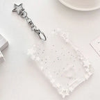 Transparent Clear Acrylic 3 Inch Kpop Photocards Holder Photos Cards Star Holder Bags Pendant Star Chaser Card School Stationery