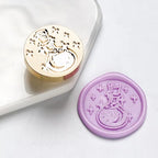 Star Sky Lotus Rose Pattern Wax Seal Stamp Retro Sealing Wax Stamp Replace Head Flowers Leaf Decorate Gift